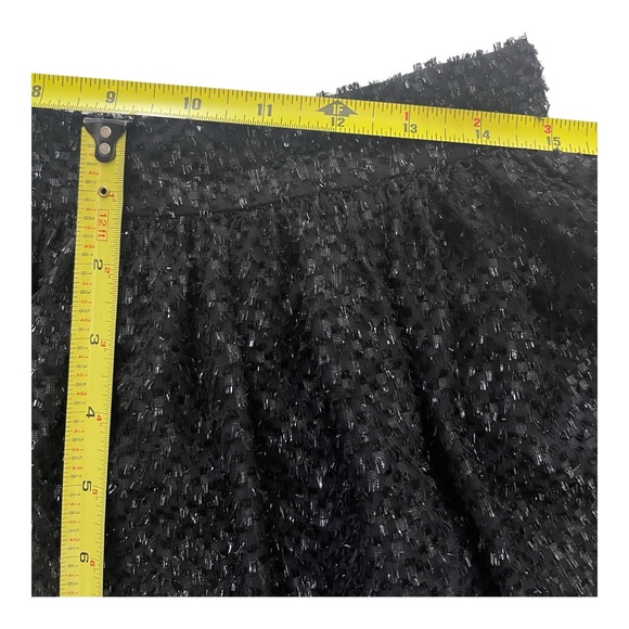 MICHAEL Michael Kors Black Silk Blend Sequin Flare Skirt Women's Size 8 NWT - Picture 6 of 13